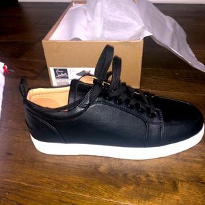Men’s Christian Louboutin- Red Bottom black casual shoes.